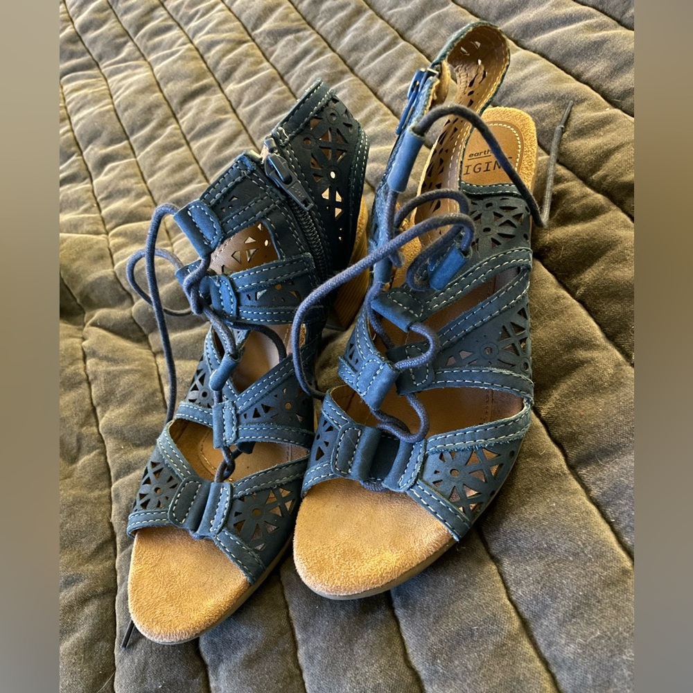 Earth Origins Sapphire Blue Sandals, USA 8